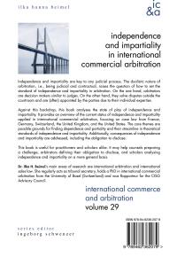 Independence and Impartiality  in International Commercial Arbitration